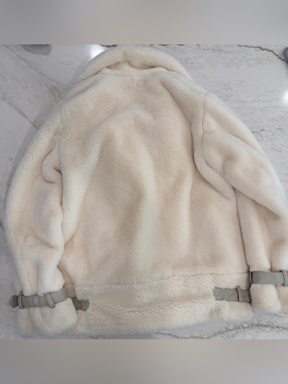 Ralph Lauren Cream Faux fur Zip Jacket - Picture 3 of 5
